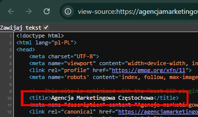 Tytuł strony internetowej