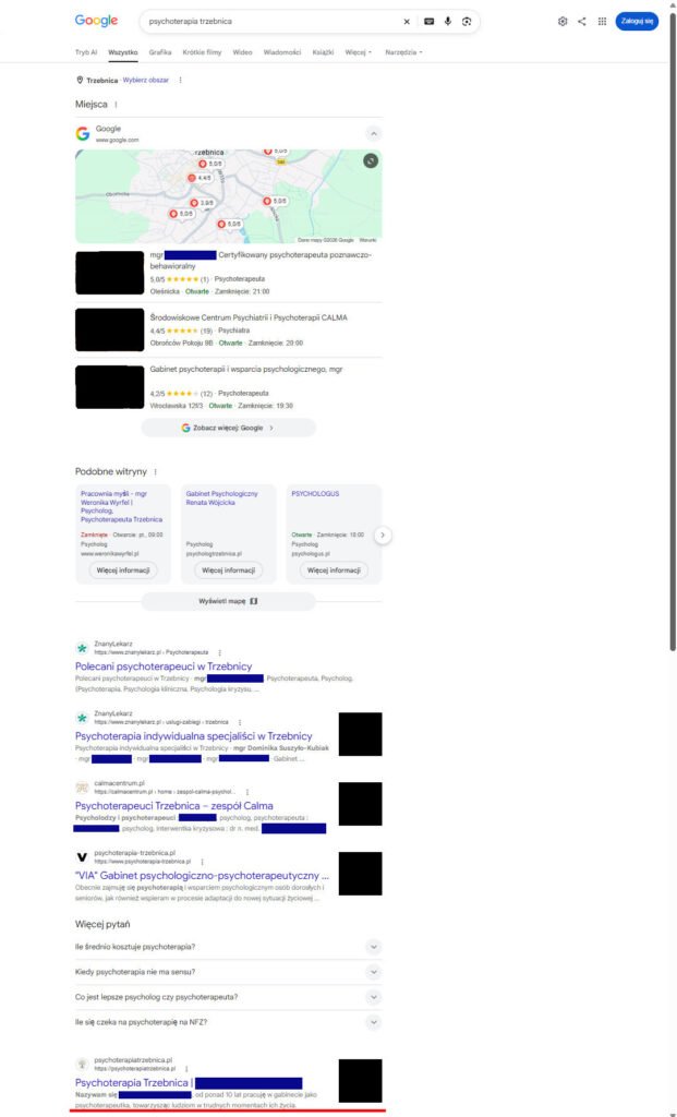 Agencja Marketingu Internetowego - case study - efekt po pozycjonowaniu strony